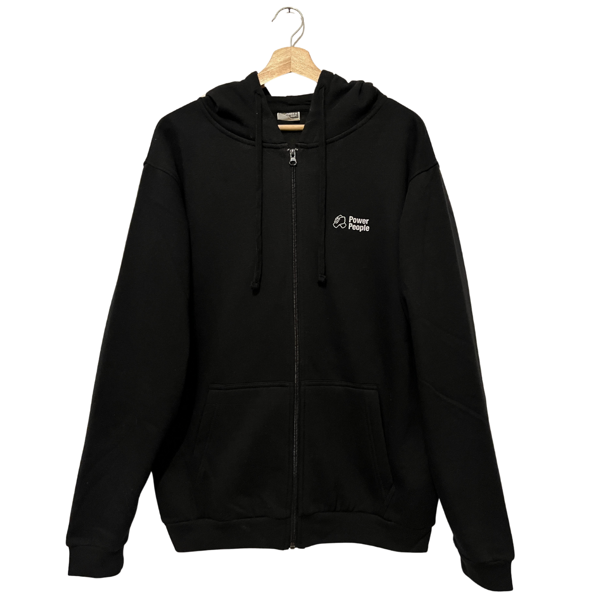 Damen Power People Zip-Hoodie Schwarz
